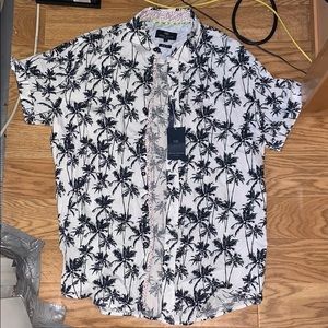 White and black button up shirt